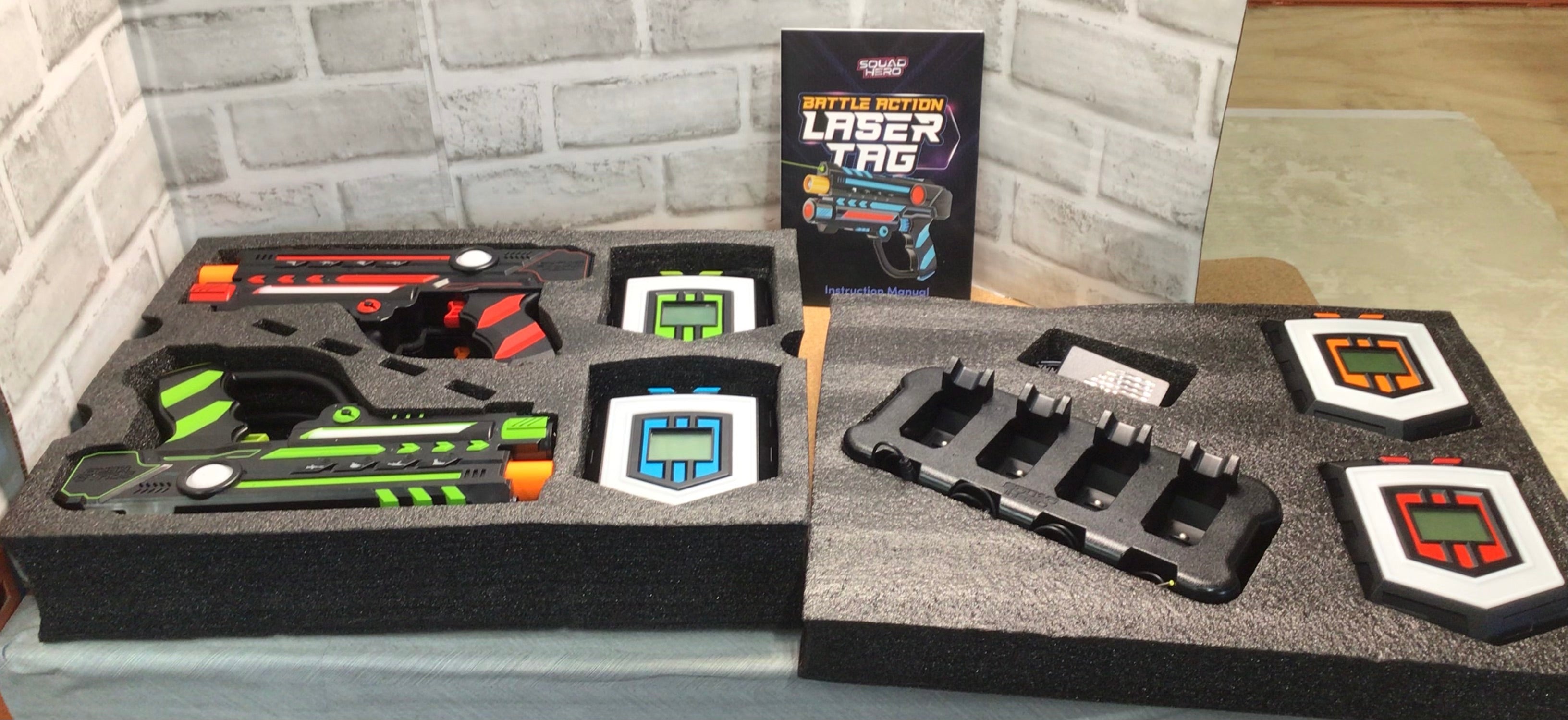 Squad Hero Rechargeable Laser Tag 360° Sensors + Innovative LCDs, HeroSync, (7884671451374)